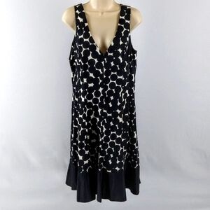 Jones Wear Black and White Polka Dot Dress